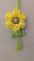Blumenanhänger gehäkelt