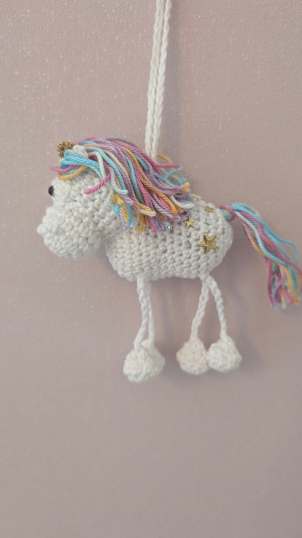 Einhorn Anhänger gehäkelt